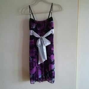 Ruby Rox Dresses - Purple Sleeveless Floral Dress Ruby Rox Dresses - Purple Sleeveless Floral Dress